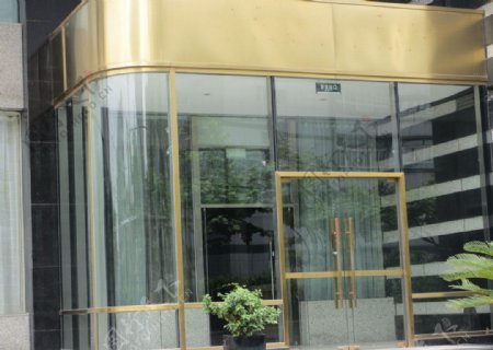 上海铭德大酒店铜门图片