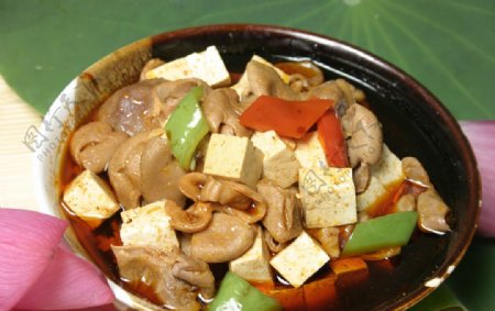牛肠炖豆腐碗图片