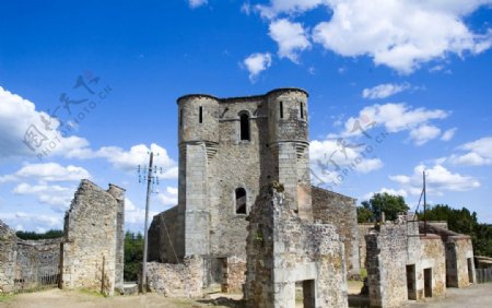 古旧城堡遗迹摄影图片