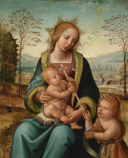 高精度文艺复兴古典油画圣母玛丽亚宗教图片