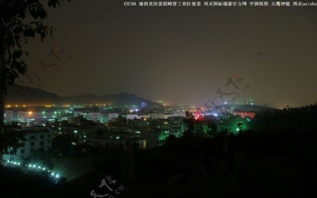 夜景午夜的工业区图片