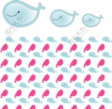 小鱼鲸鱼海豚图片