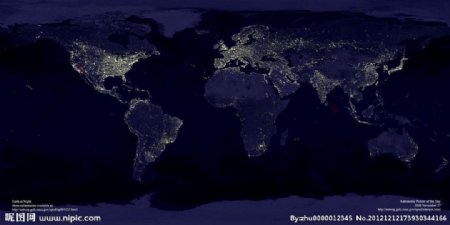 地球夜晚图片