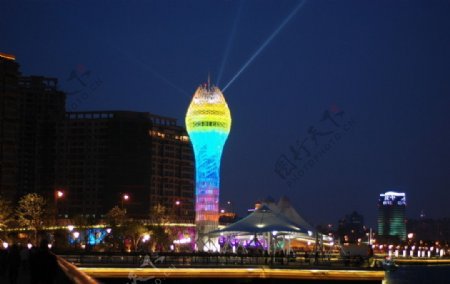 上海徐汇滨江海事塔LED夜景照明图片