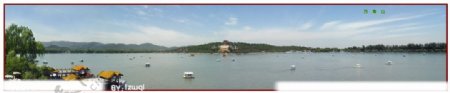 昆明湖万寿山全景图片