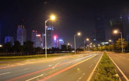城市夜景公路图片