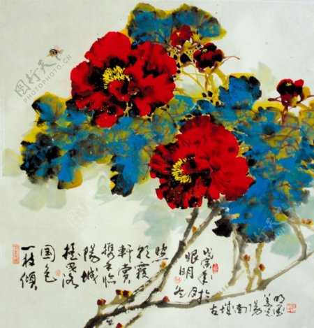 牡丹姜光明中国卧龙书画院院长图片