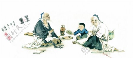 古代人物饮茶图片