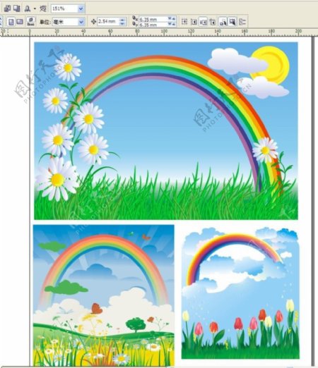 彩虹矢量图图片