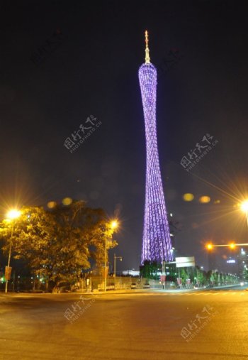 广州塔银色LED图片