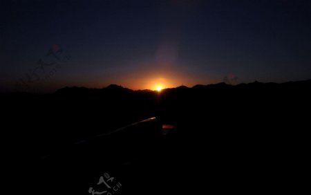 西山夕阳图片