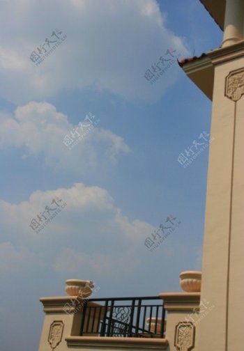 万科佛山天鹅湖地产别墅欧式屋顶阳台屋檐图片
