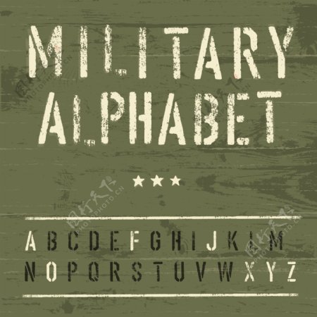 军队军事字母图片