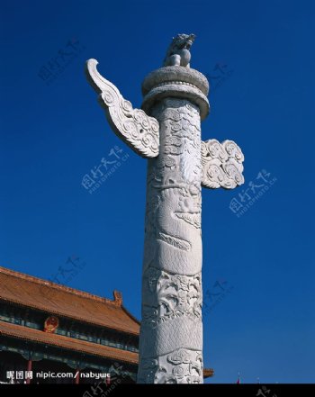 华表国旗天安门中国建筑大图图片