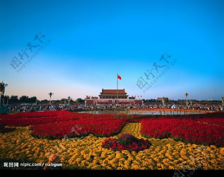 国旗天安门中国建筑图片
