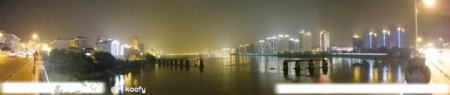 福州洪山桥夜景全景图片