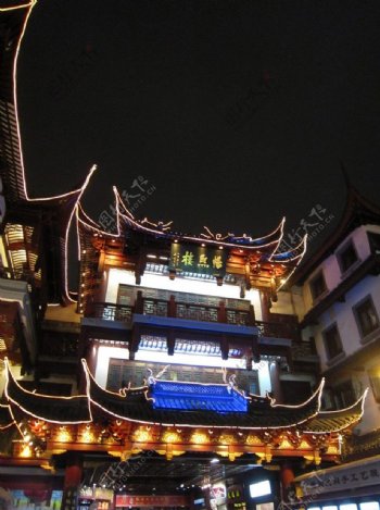 上海夜景城隍庙图片