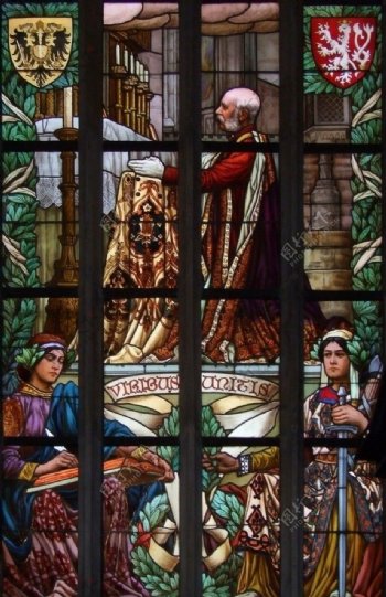 库特拉霍拉捷克共和国彩绘玻璃窗图片