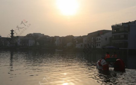 靖港夕阳图片