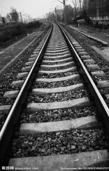 黑白铁路图片