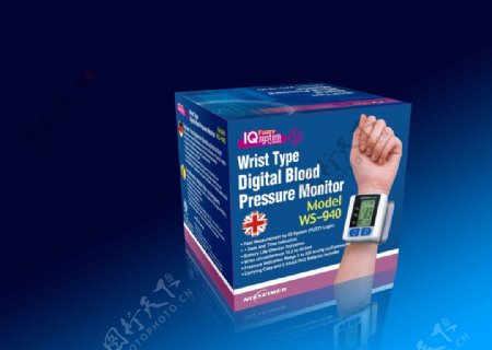 血压计包装盒图片