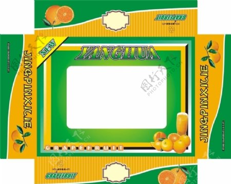 柑橘桔子胡柚脐橙水果包装箱图片