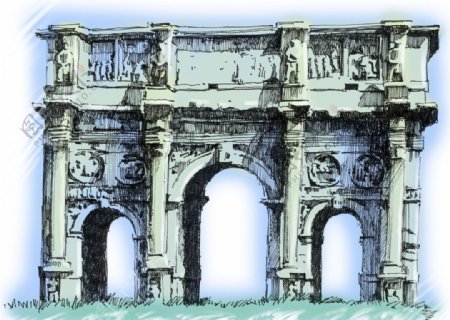 复古拱門图片