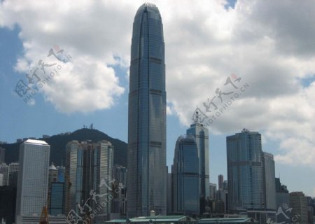 香港岸边楼群图片