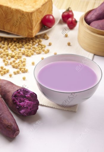 紫薯豆浆图片