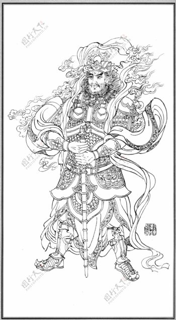 中国神话人物029水德星君图片