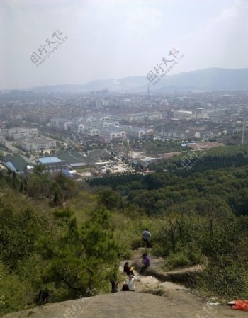 灵岩山远景鸟瞰图片