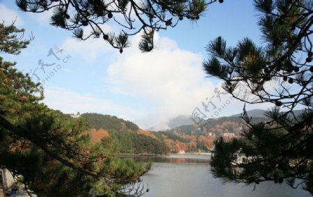 高山平湖图片