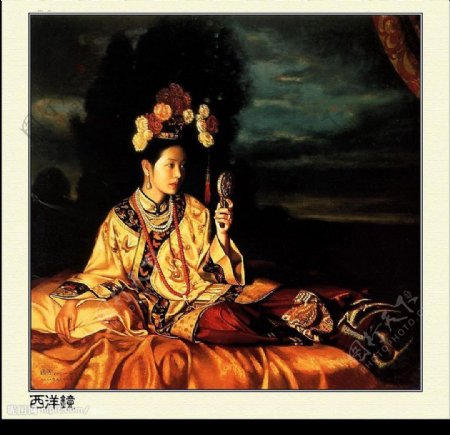 姜国芳的清宫油画西洋镜图片