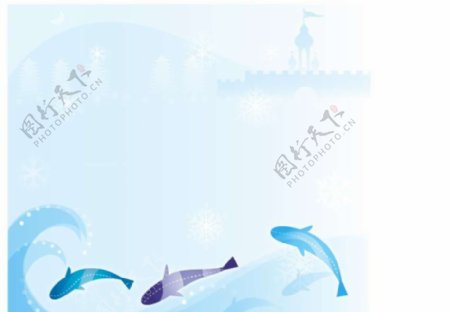 海鱼背景图片