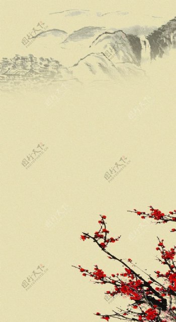 梅花背景图图片