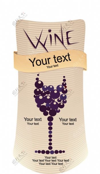葡萄酒瓶贴图片