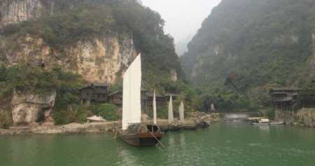 长江三峡帆船图片