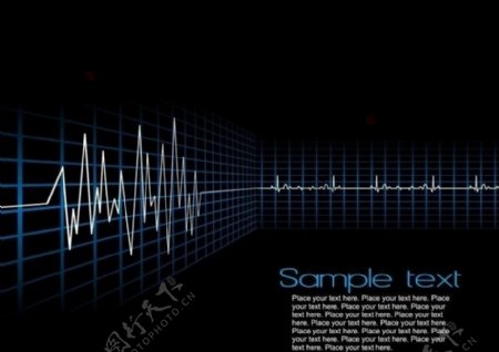 3d动感格子波谱图片