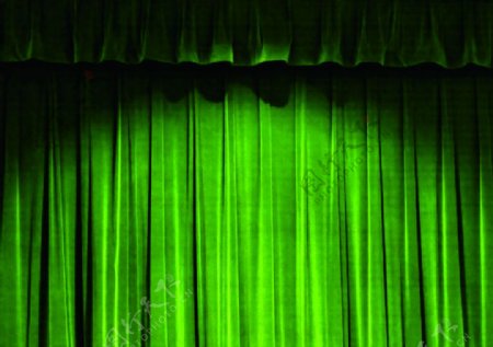 绿色窗帘背景素材图片