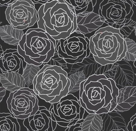 玫瑰古典花纹底纹图片