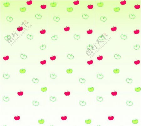红绿色苹果图片