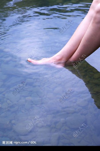 水女人腿图片