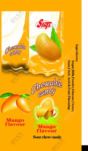 芒果糖包装图片