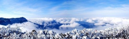 雪满金佛山图片