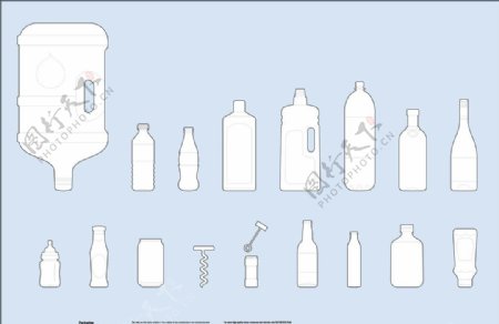 瓶子包装设计素材图片