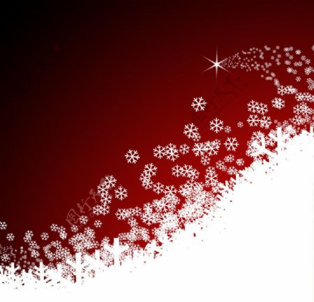 圣诞节雪花粒子图片