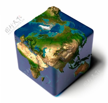 方形地球模型图片