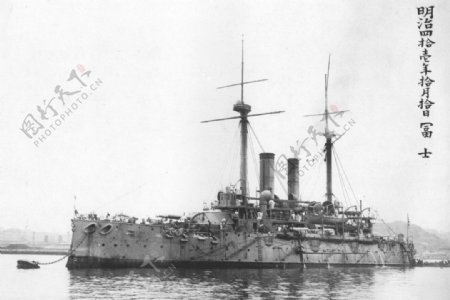 旧日本海军战列舰富士图片