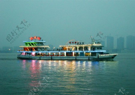 长江武汉夜景图片