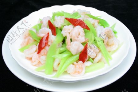 翡翠虾仁图片